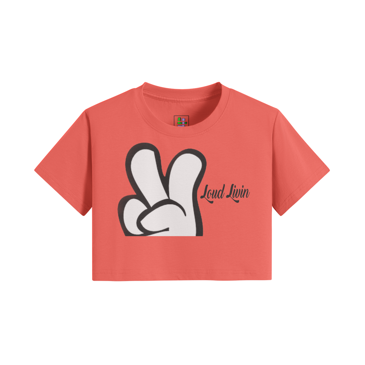 Loud Livin Deuces Crop Top T-shirt