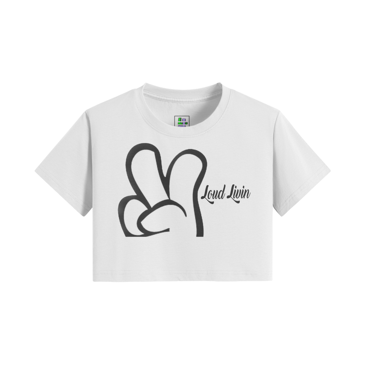 Loud Livin Deuces Crop Top T-shirt