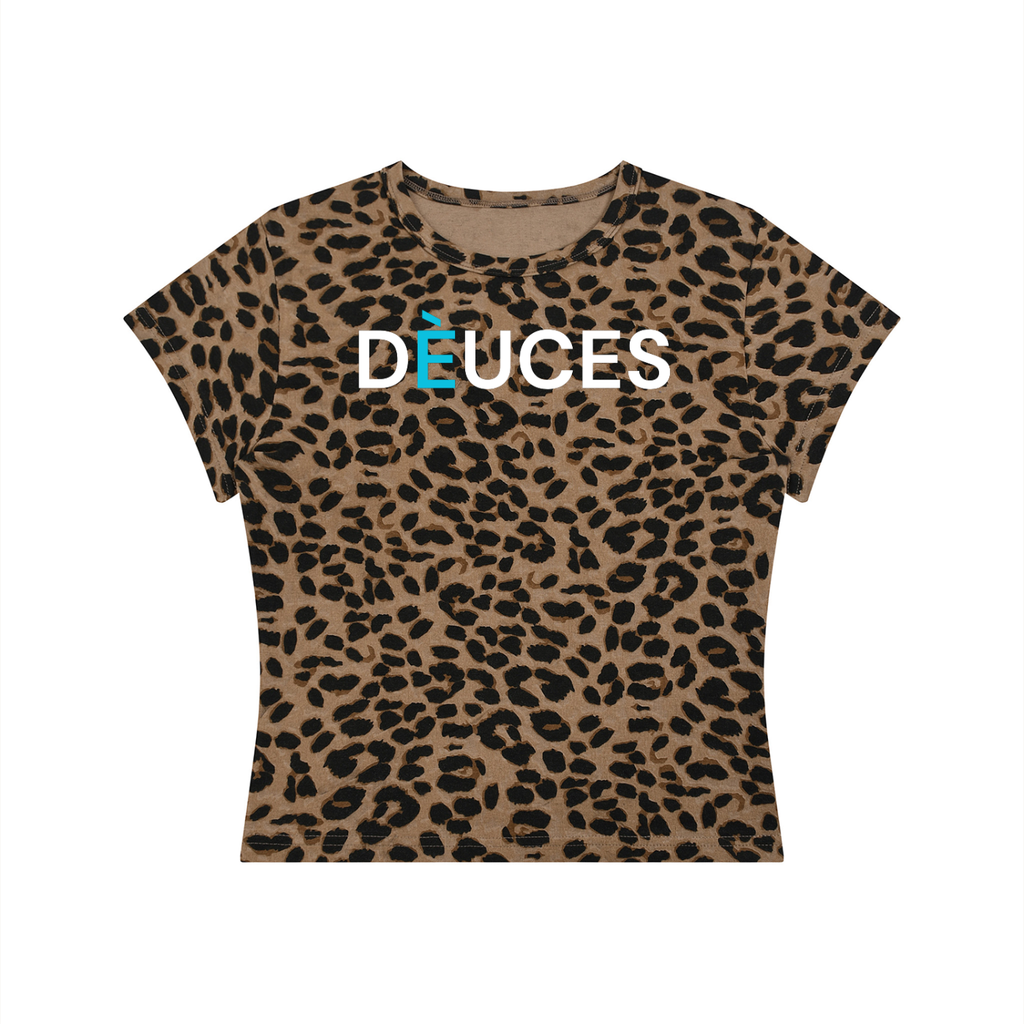 DÈUCES Leopard Crop Tee