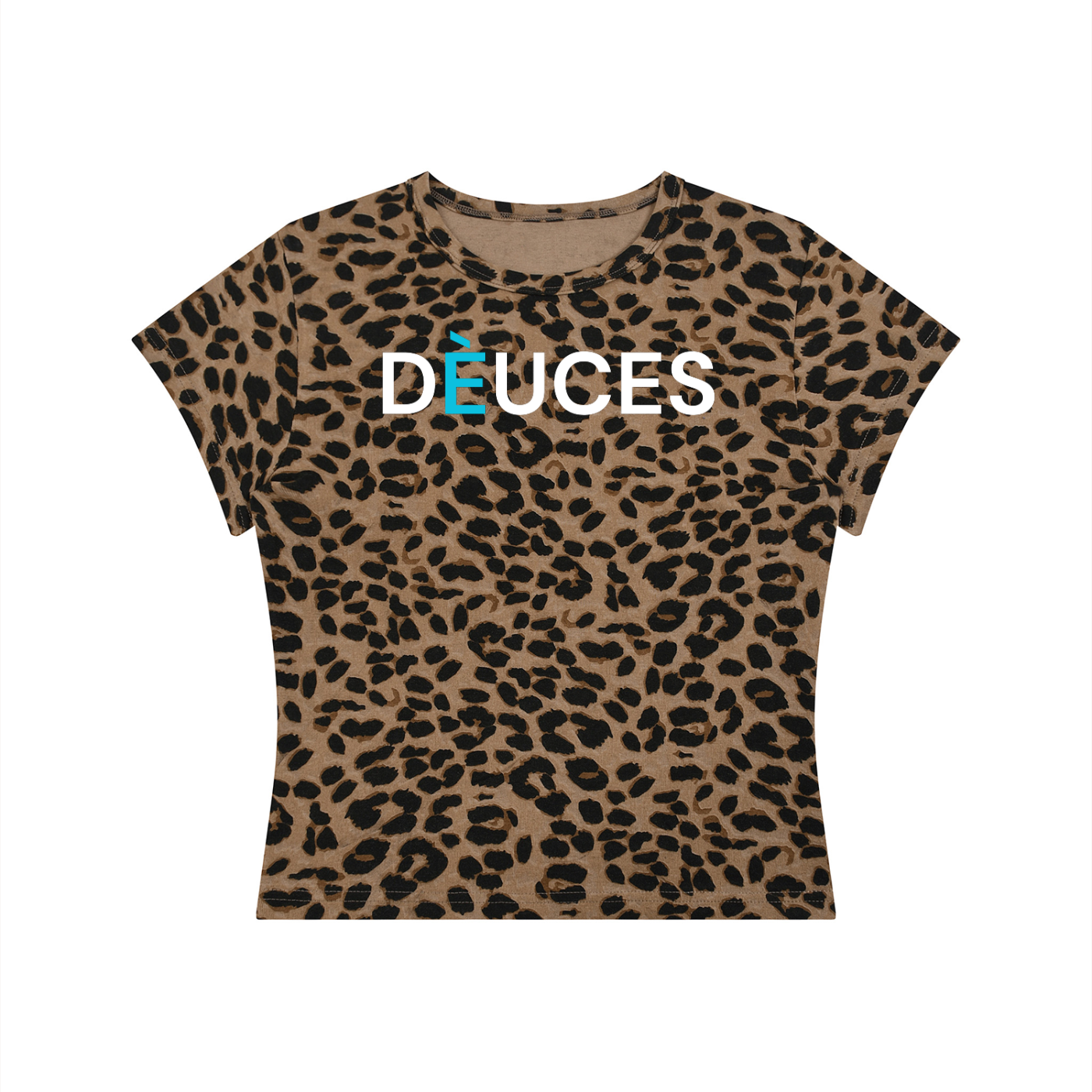 DÈUCES Leopard Crop Tee