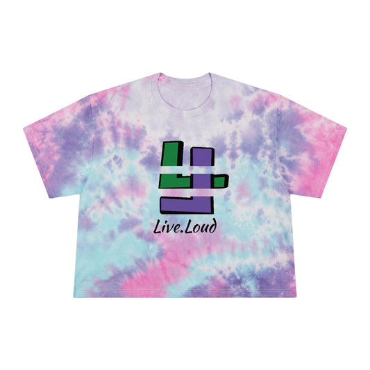 Women's Live Loud Tie-Dye  Cropped Tee