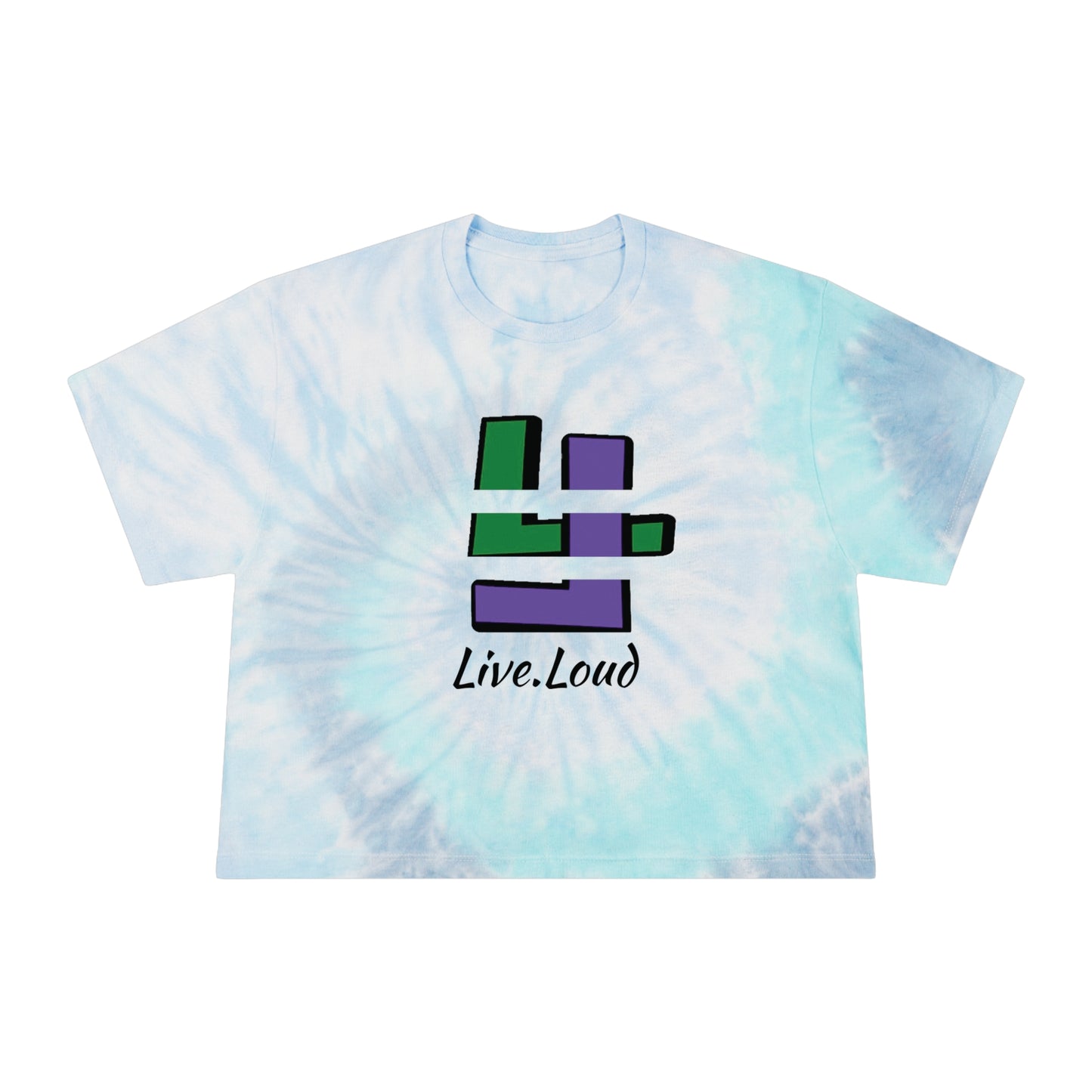 Women's Live Loud Tie-Dye  Cropped Tee