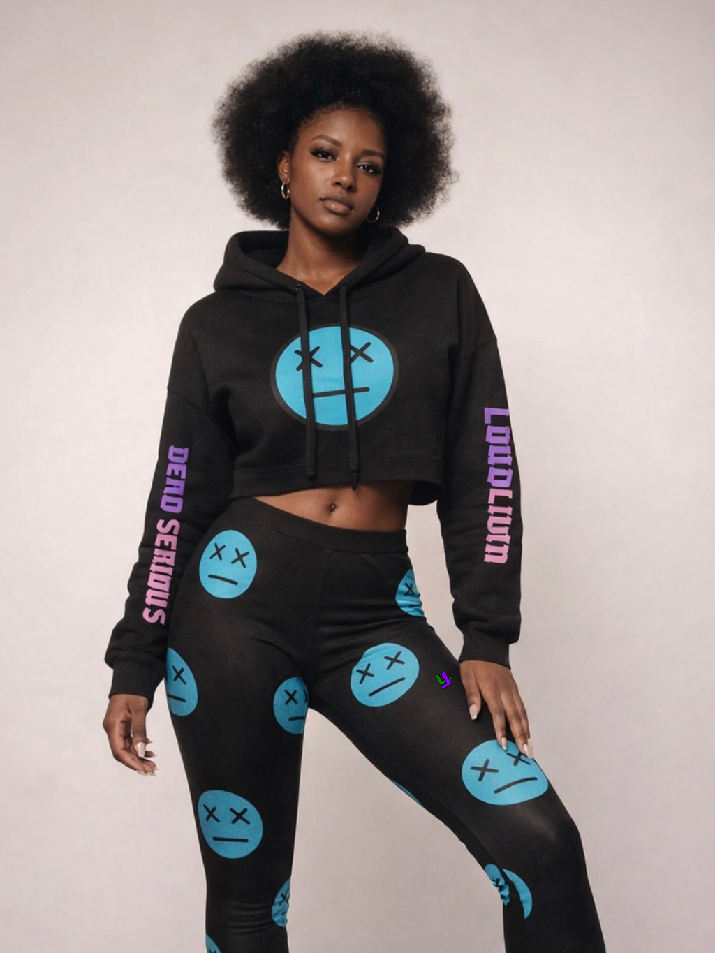 Dead Serious Crop Hoodie – “The World Talks Loud”