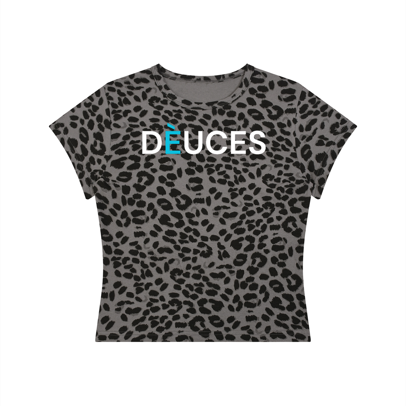 DÈUCES Leopard Crop Tee