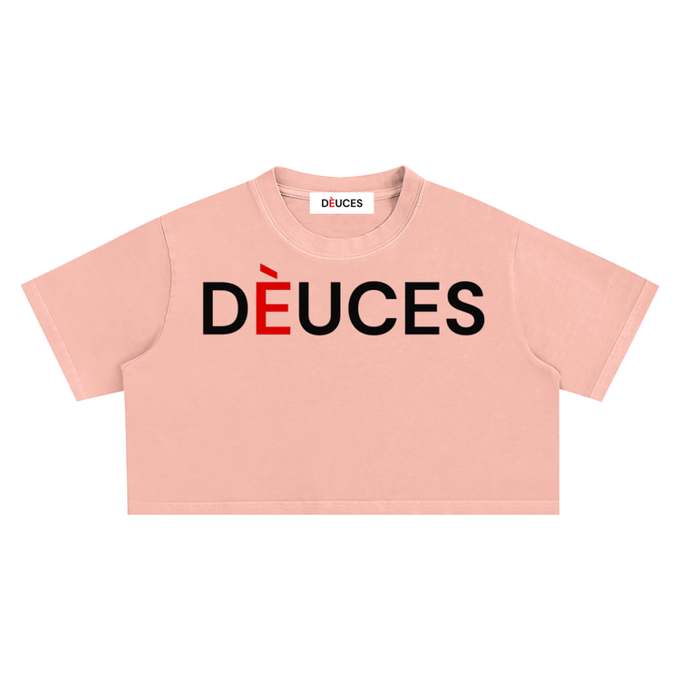 DÈUCES Signature "Plain Jane" Crop Tee