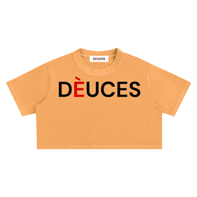 DÈUCES Signature "Plain Jane" Crop Tee