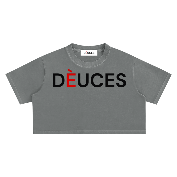 DÈUCES Signature "Plain Jane" Crop Tee