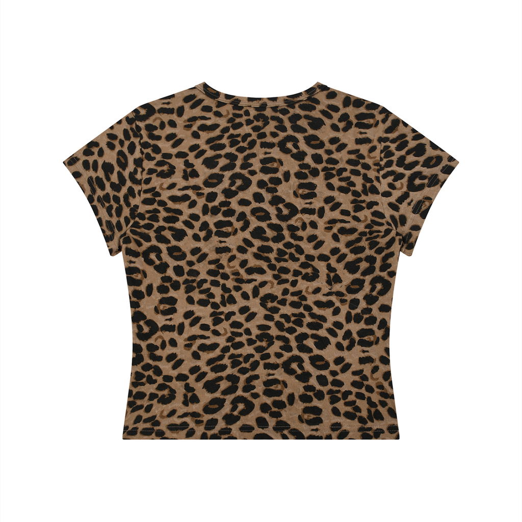 DÈUCES Leopard Crop Tee