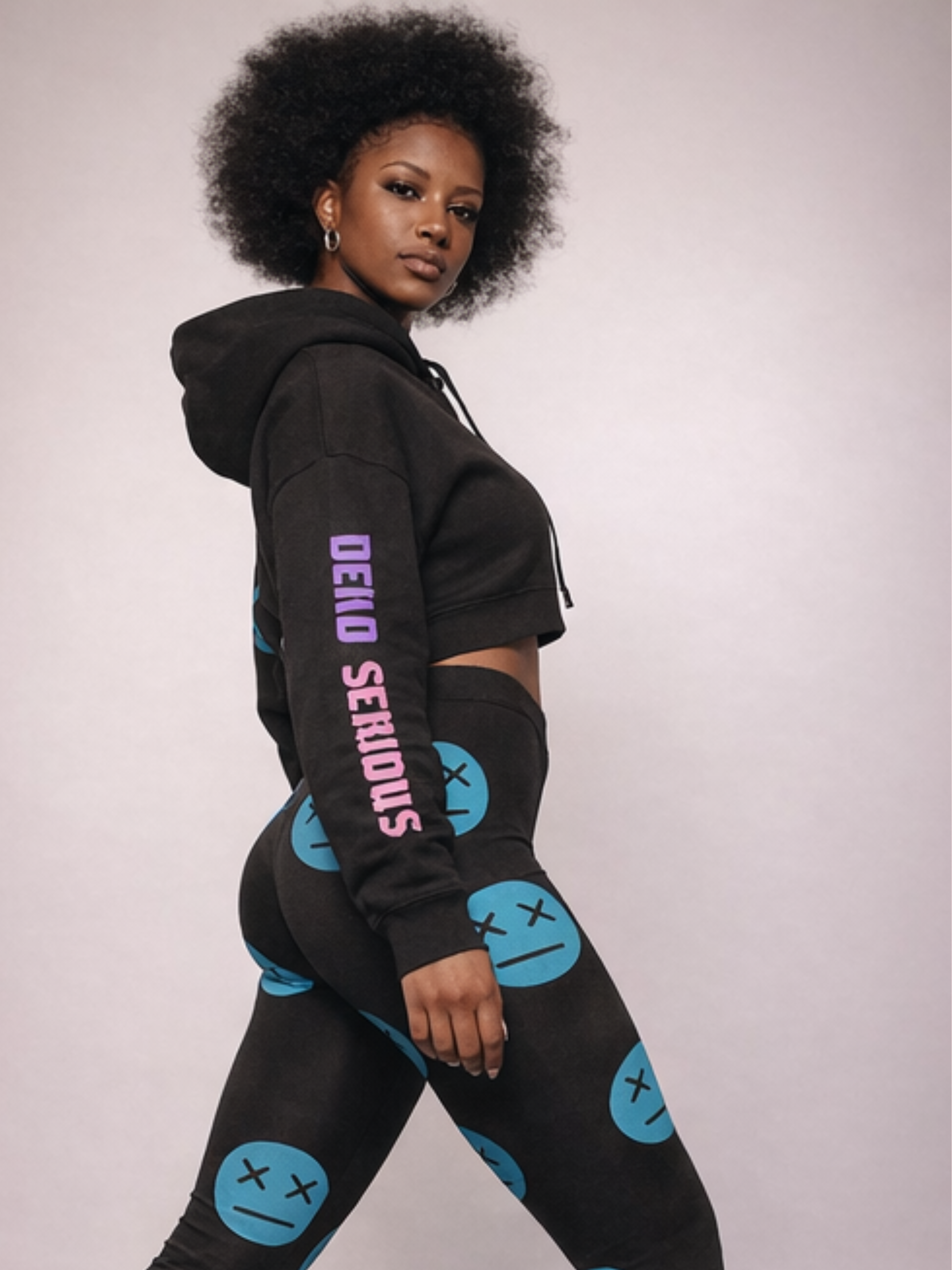 Dead Serious Crop Hoodie – “The World Talks Loud”