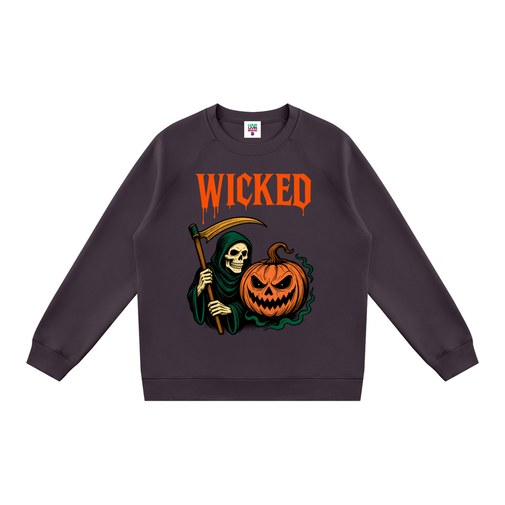 Wicked Grim Reaper & Pumpkin Halloween Sweatshirt