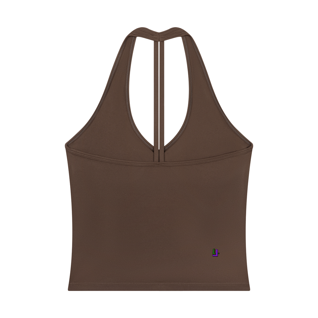 DÈUCES Halter V-Neck  Top