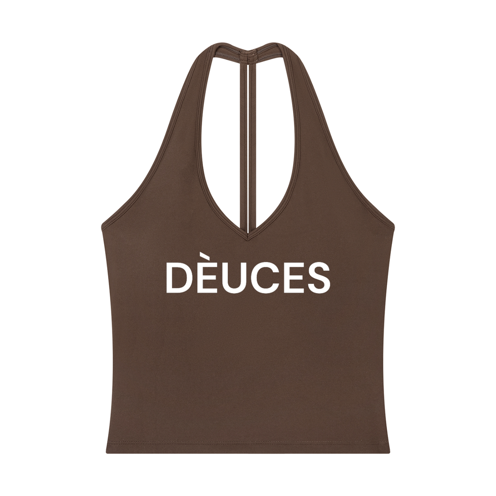 DÈUCES Halter V-Neck  Top