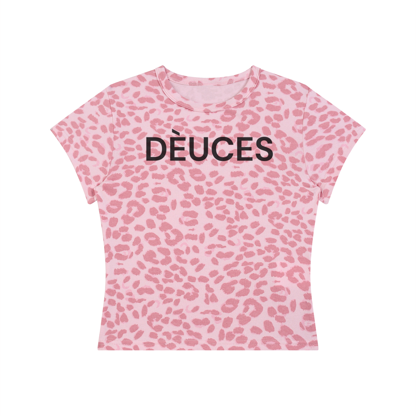 DÈUCES Leopard Crop Tee