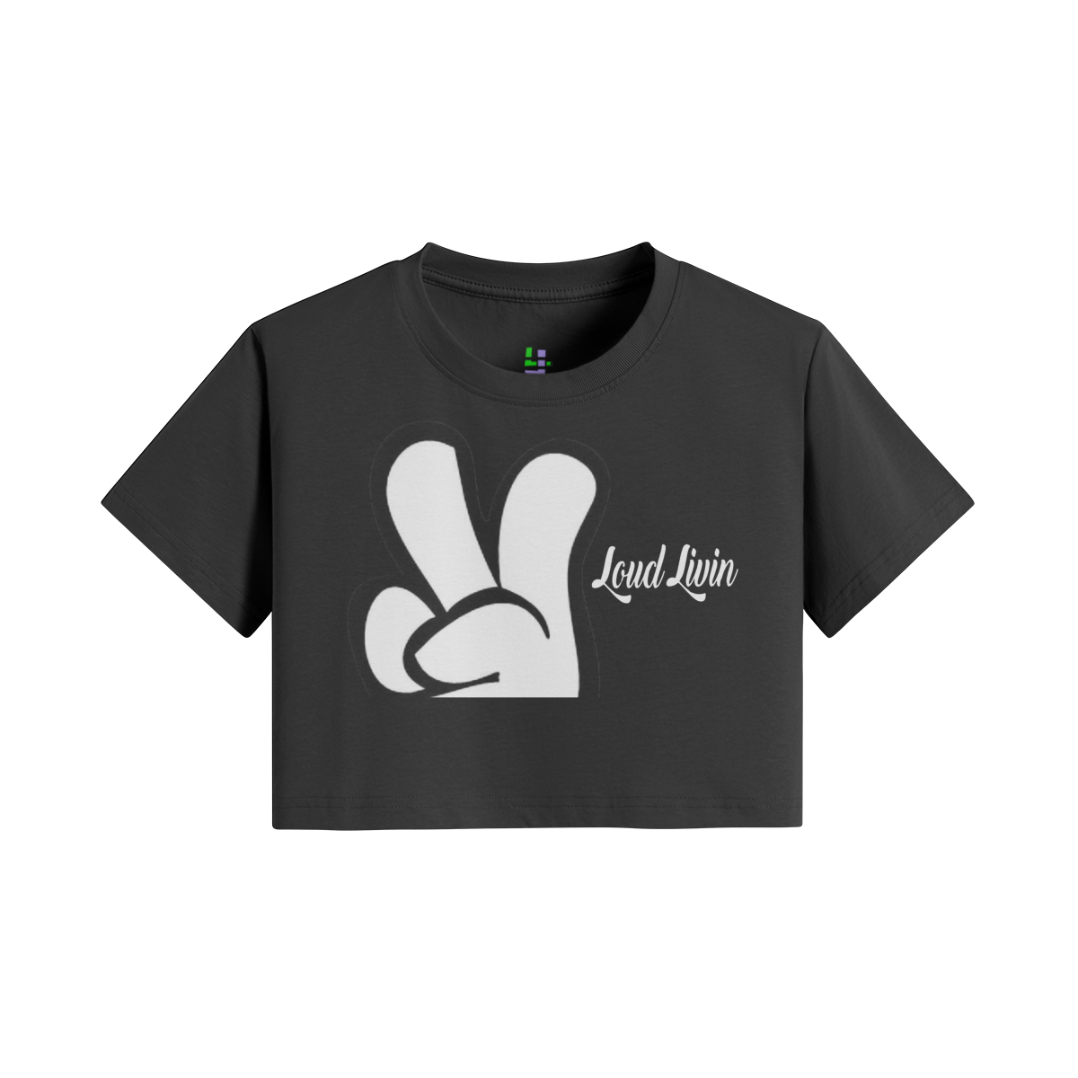 Loud Livin Deuces Crop Top T-shirt