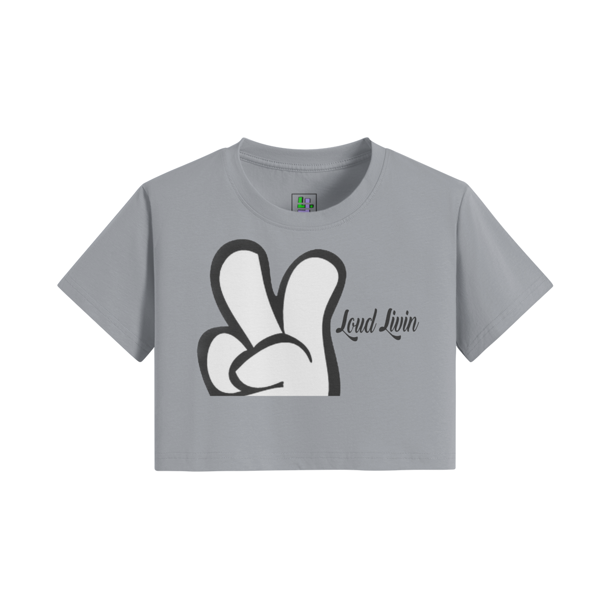 Loud Livin Deuces Crop Top T-shirt